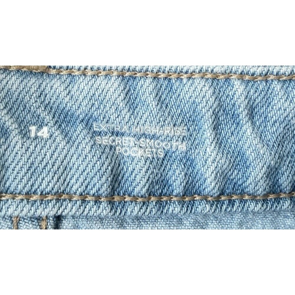 Old Navy Size 14 Light Wash Extra High Rise Secret Smooth Pockets Denim Skirt - Picture 5 of 7